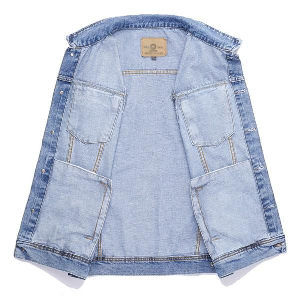 Men's Retro Lapel Denim Vest 41696369X