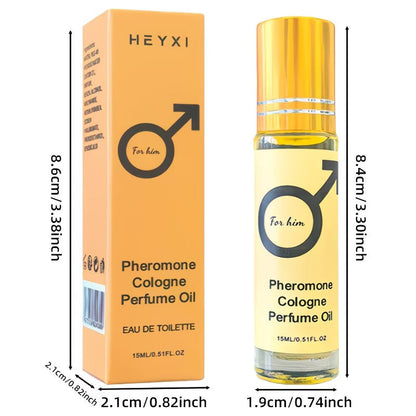 Men’s Pheromone Roll-On Perfume – Long-Lasting Masculine Floral Fragrance