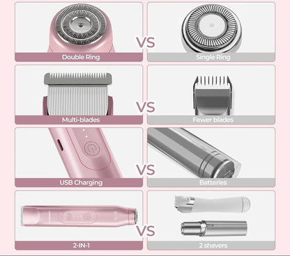 TRIMMER MAXX 2-in-1 Painless Bikini Hair Trimmer