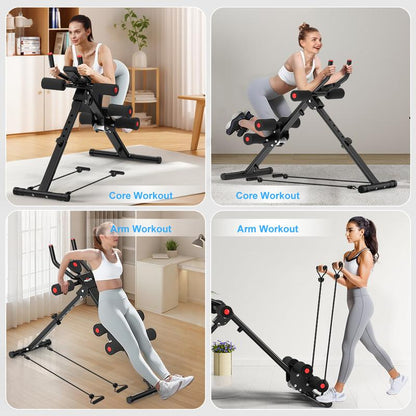 Relife Sports Adjustable Foldable Ab Trainer Machine with LCD Monitor