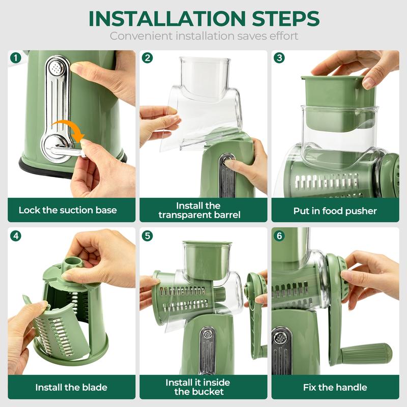 Rotary Slicer Dicer with Handle