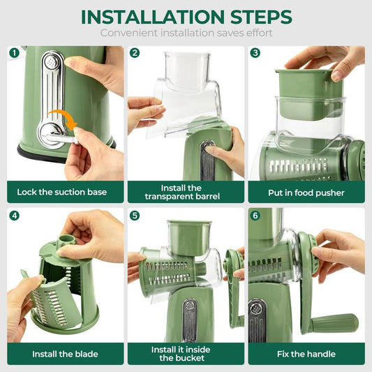 Rotary Slicer Dicer with Handle