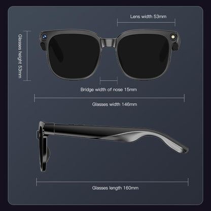 Smart AI Camera Glasses with 8MP Photochromic Lenses