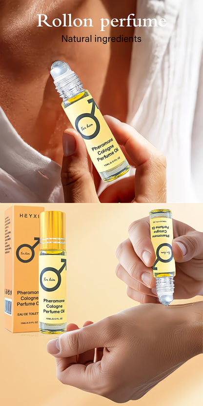 Men’s Pheromone Roll-On Perfume – Long-Lasting Masculine Floral Fragrance