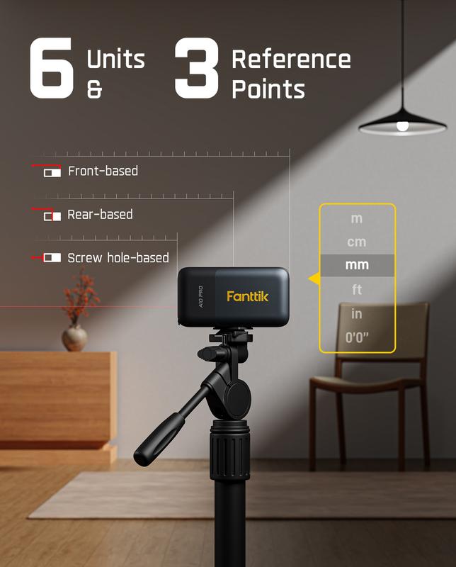 Apex 3-in-1 Digital Laser Tape Measure with HD IPS Color Display, 165Ft Rechargeable Laser Measurement Tool