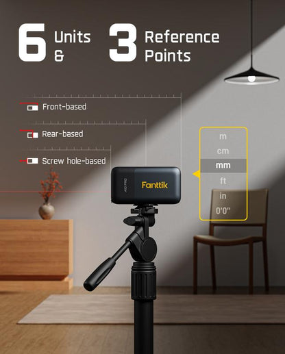 Apex 3-in-1 Digital Laser Tape Measure with HD IPS Color Display, 165Ft Rechargeable Laser Measurement Tool