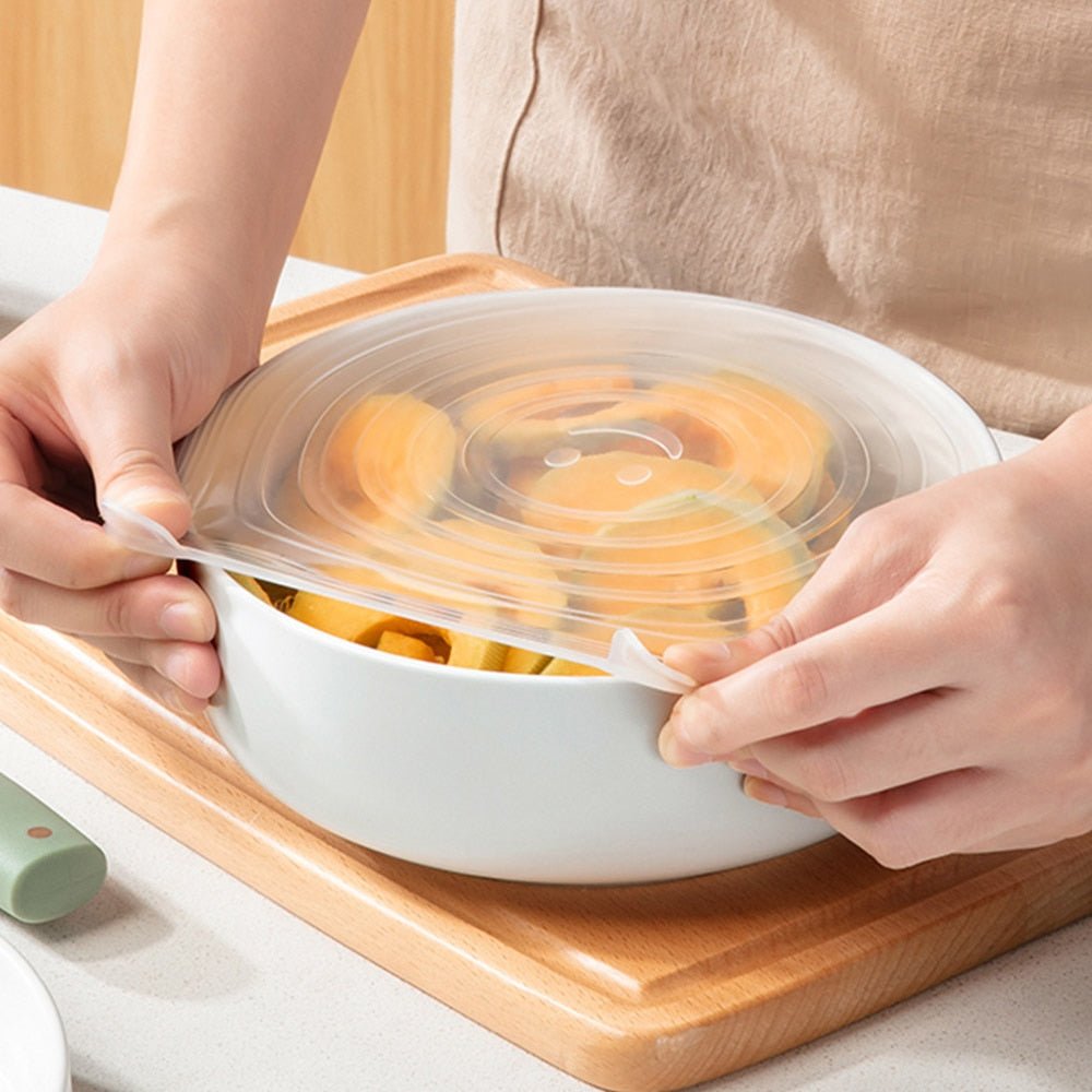 6PCS Adaptable Lid Silicone Cover Food