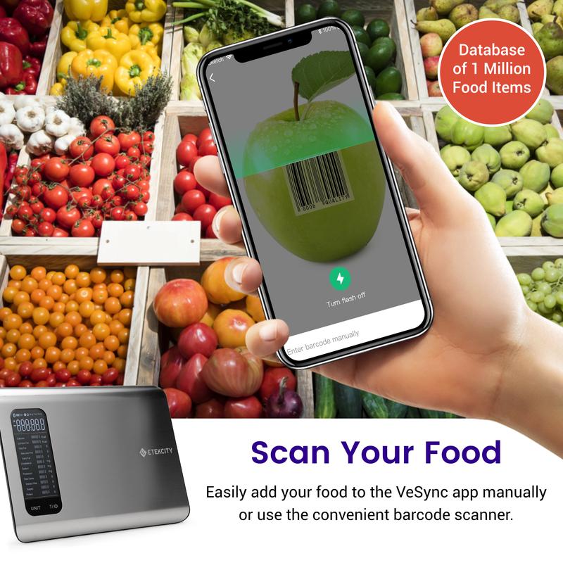 AI Smart Food Scale | 19 Nutrient Facts Auto Scan | Digital Calorie Counter for Meal Prep & Fitness
