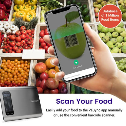 AI Smart Food Scale | 19 Nutrient Facts Auto Scan | Digital Calorie Counter for Meal Prep & Fitness