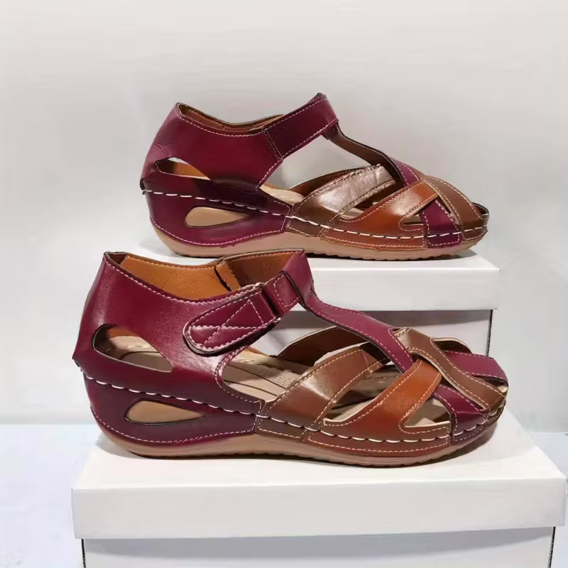 Kelly Sandals™ — Elegant Wide-Fit Wedge for Everyday Comfort