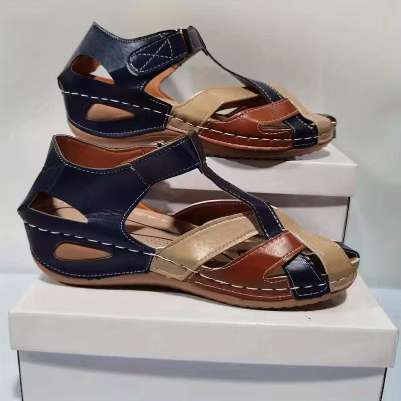 Kelly Sandals™ — Elegant Wide-Fit Wedge for Everyday Comfort