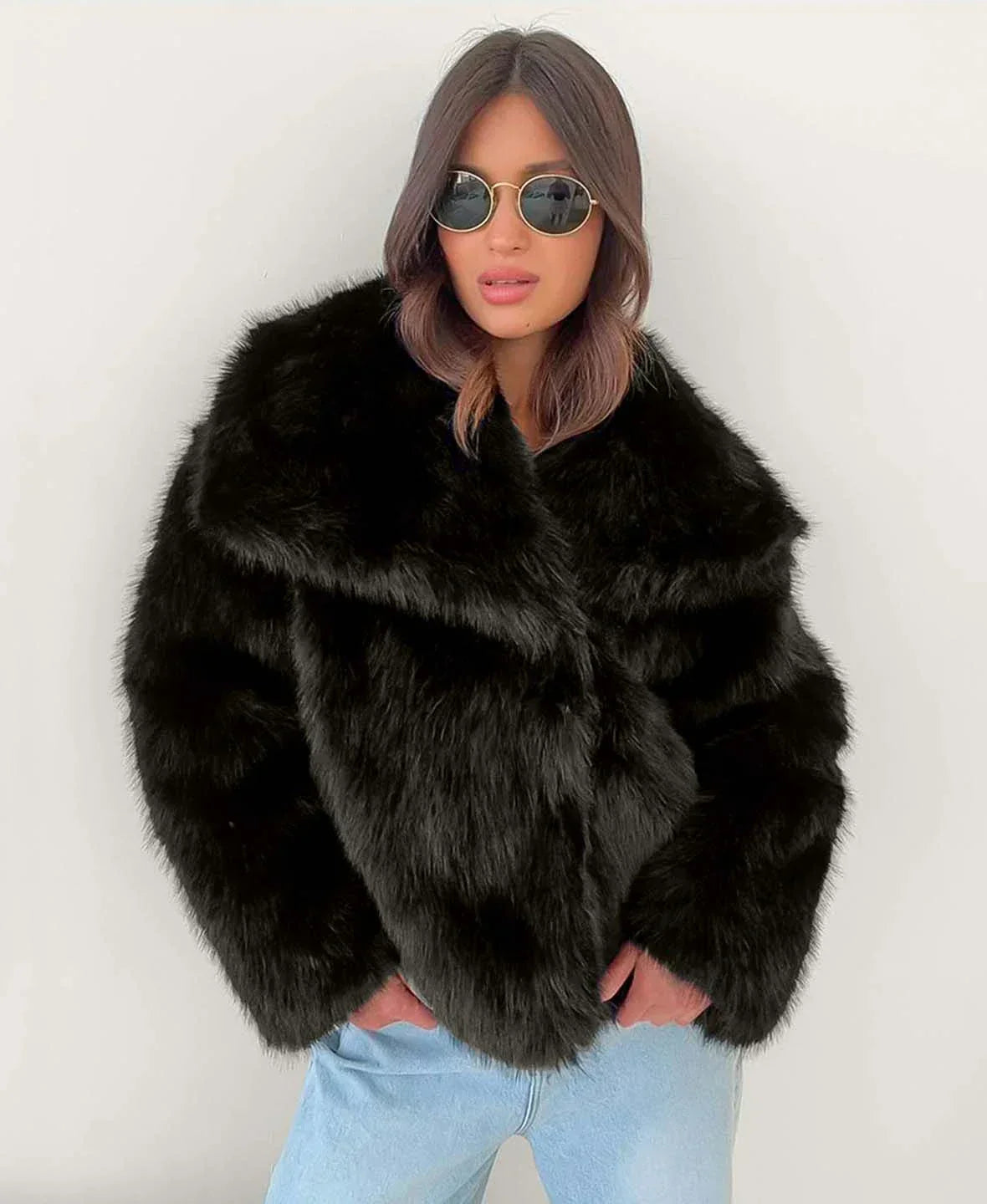 Sophia Luxe Faux Fur Coat