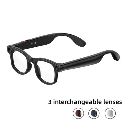 Smart AI Camera Glasses with 8MP Photochromic Lenses