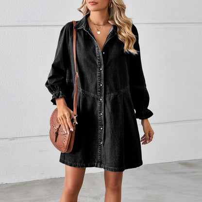 Denim Dream Puff Sleeve Dress