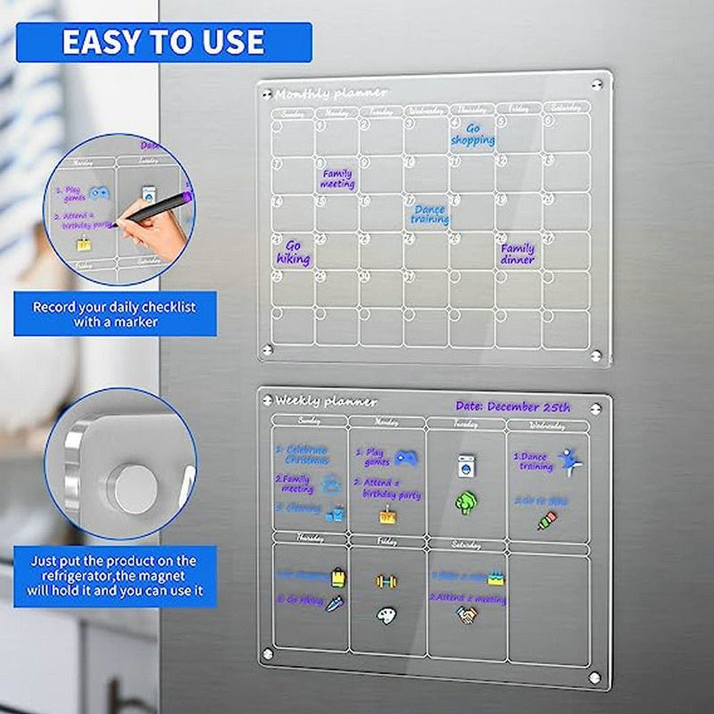 Acrylic Magnetic Fridge Calendar