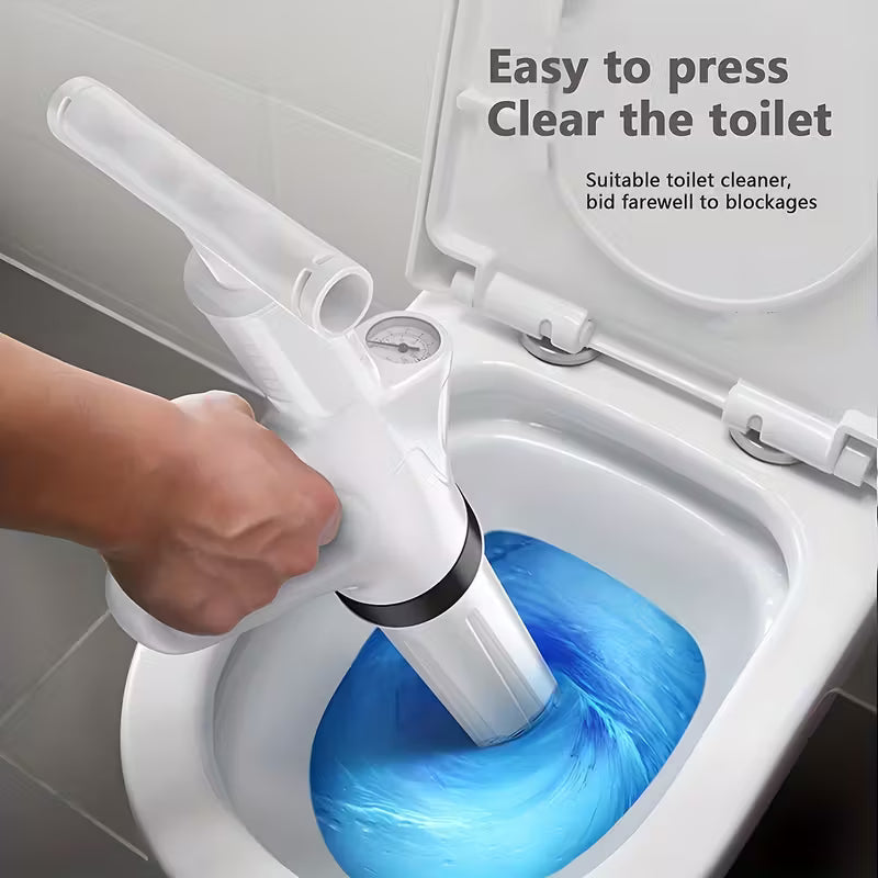 Drain Blaster Air Plunger Gun — Heavy-Duty Manual Air Pressure Tool for Toilet, Sink & Floor Drains
