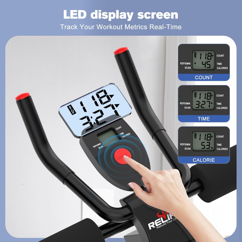 Relife Sports Adjustable Foldable Ab Trainer Machine with LCD Monitor