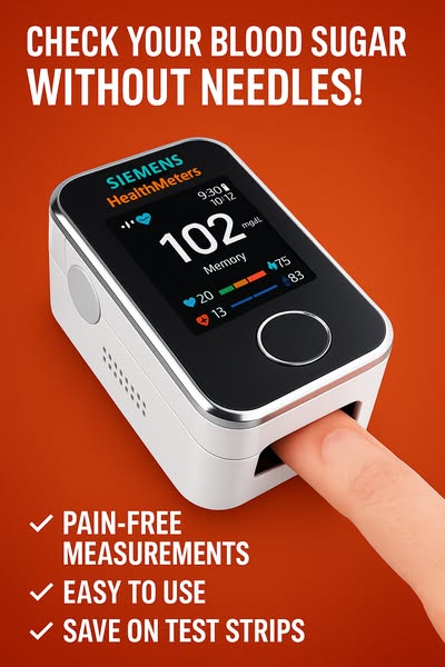 SUPER Non-Invasive Blood Glucose Monitor — 5-Second Readout |  - 99% Accuracy 8-1