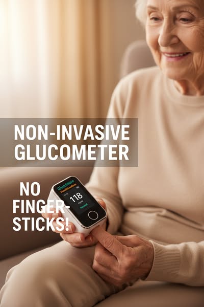 SUPER Non-Invasive Blood Glucose Monitor — 5-Second Readout |  - 99% Accuracy 8-1