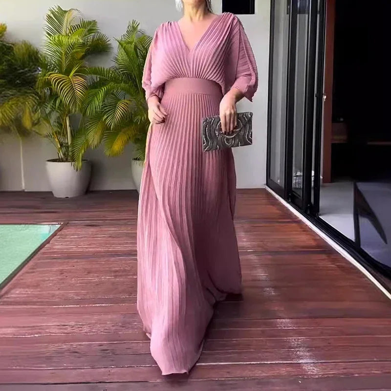 Isabella - Summer Pleated Long Dress