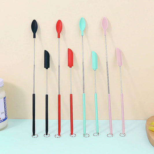 Mini Silicone Jar Spatulas Set