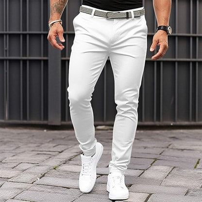 Men's Business Casual Solid Color Suit Pants 01077190Y