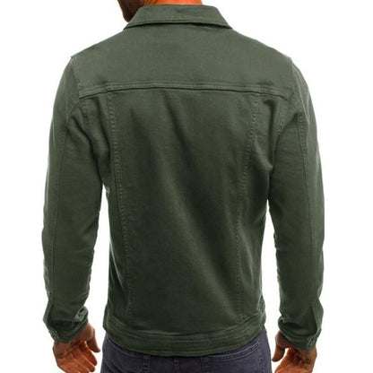 Men's Casual Solid Color Button Lapel Jacket 02134545M